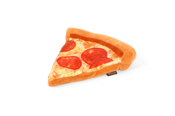 Pizza slice store dog toy