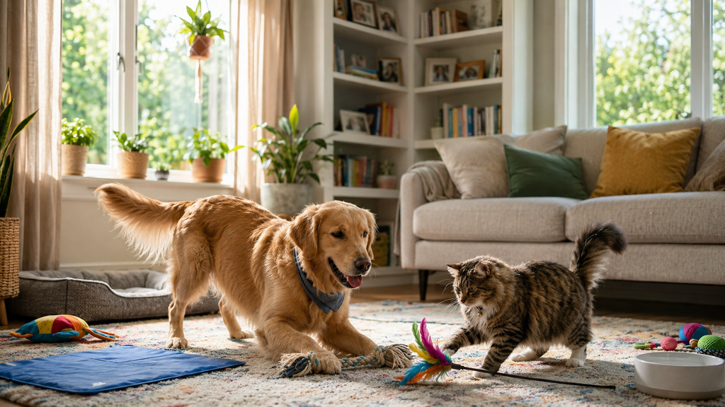 Keeping Dogs and Cats Happy Indoors This Summer